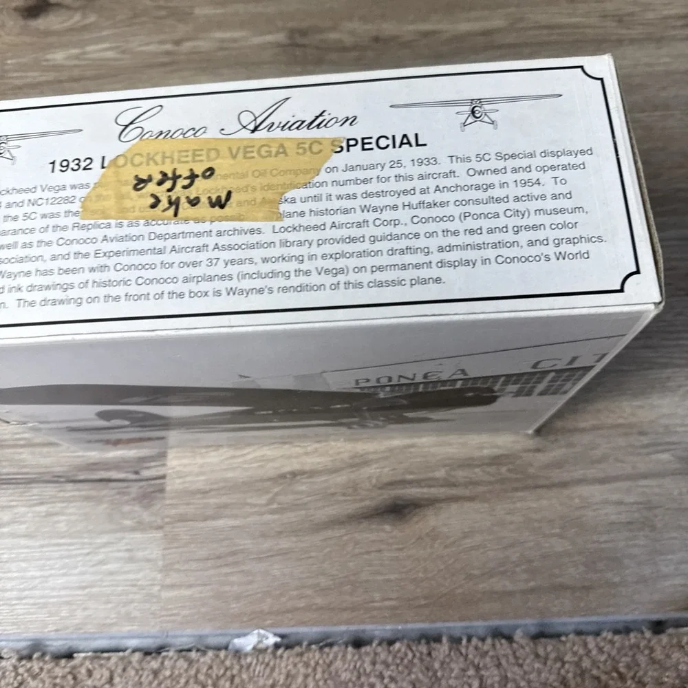 1932 Lockheed Vega 5C Special Conoco Diecast Plane Coin‎ Bank Limited Edition #8